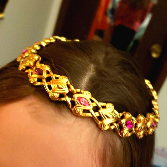 Vtg Swarovski Swan Pink Purple Crystal Necklace - Picture 13 of 16